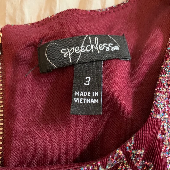 Sparkly Maroon Mini Dress - Picture 6 of 6